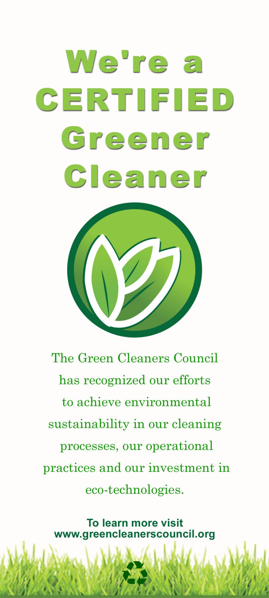 Certified Green Dry Cleaner